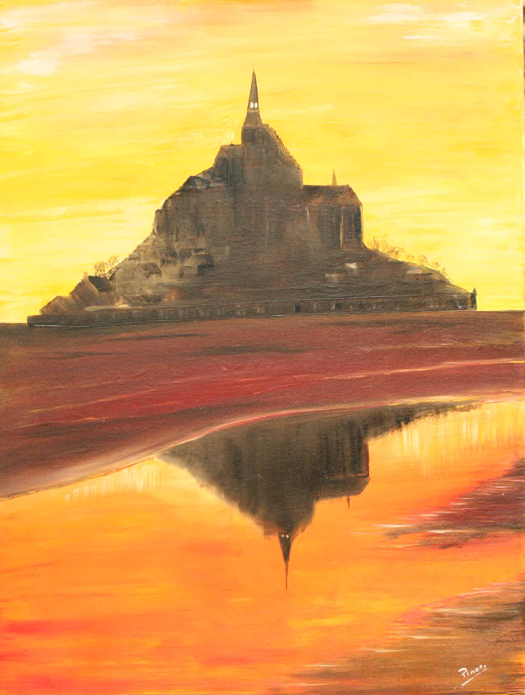 mont saint michel couché de soleil